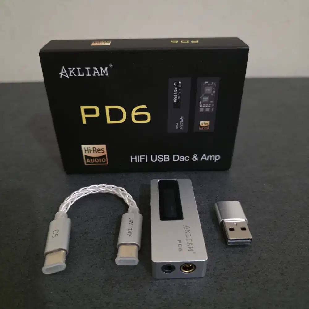 AKLIAM PD 6 FULLSET ORIGINAL HIFI USB DAC & AMP TYPE C CONVERTER