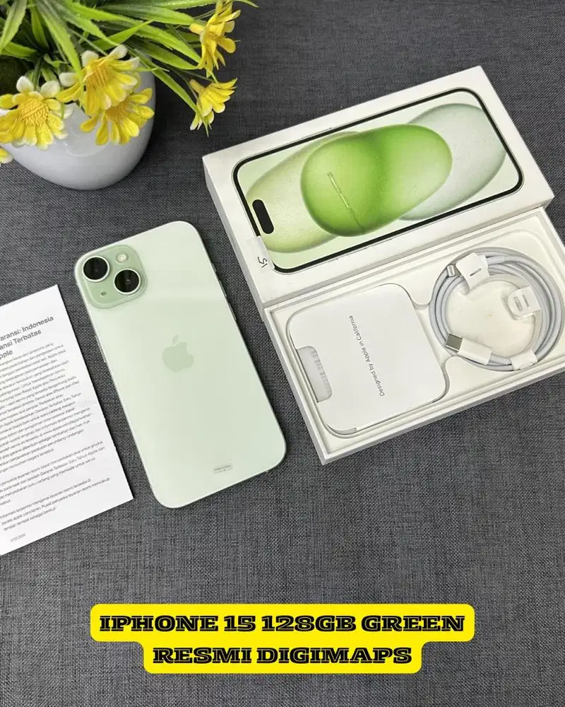 Apple iPhone 15 128GB Green Resmi