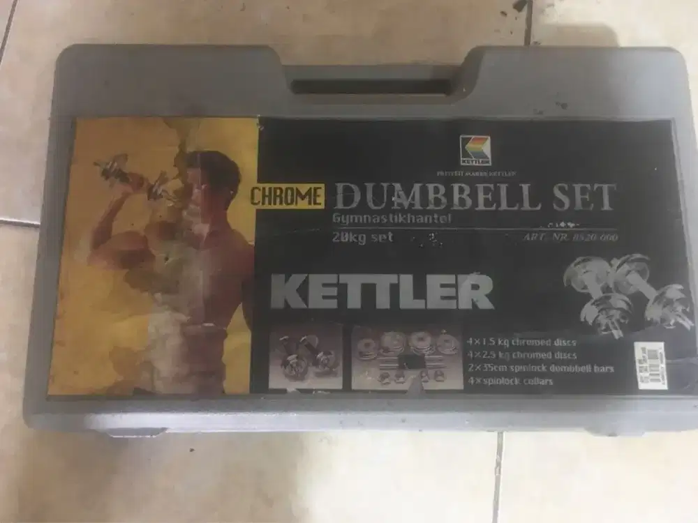 Dumbell kettleer berat 20kg chrome