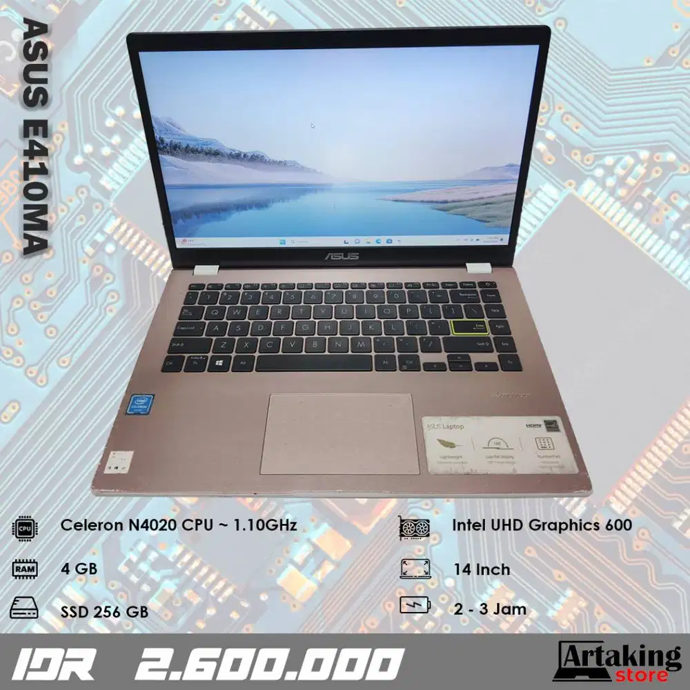 Asus E410MA - Celeron N4020 - Ram 4 GB - SSD 256 GB