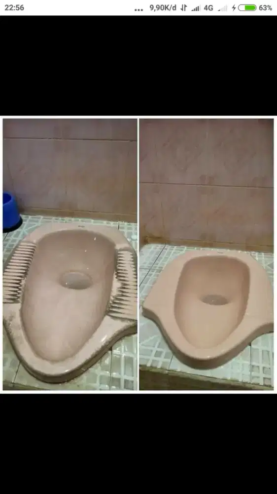 Kondisi kamar mandi kotor dan berkerak