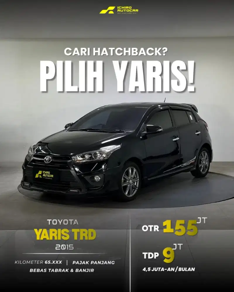 [Km Low 65rb] TOYOTA YARIS TRD 2015
