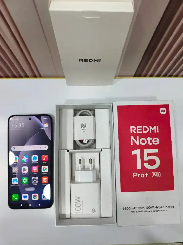 Second redmi note 15 pro+ ram 12/512 perlengkapan fullset mulus