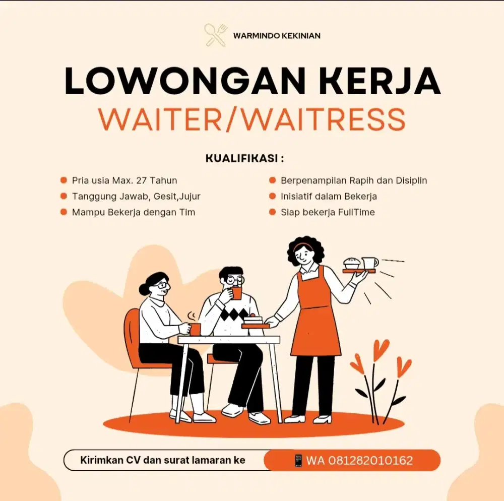 LOWONGAN KERJA WAITER