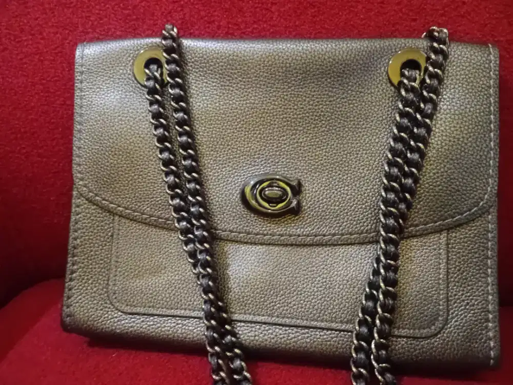 PL Tas branded COACH PARKER METALLIC
