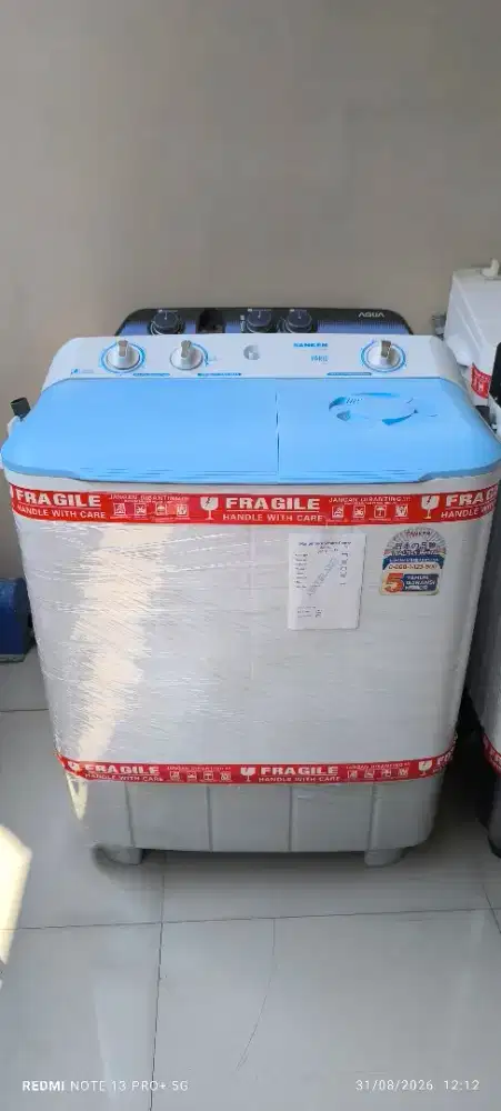 Mesin cuci 2 tabung sanken 9kg