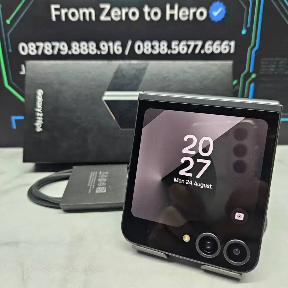 Samsung Galaxy Z Flip 6 12/256GB Black Crafted Exclusive Resmi Fullset