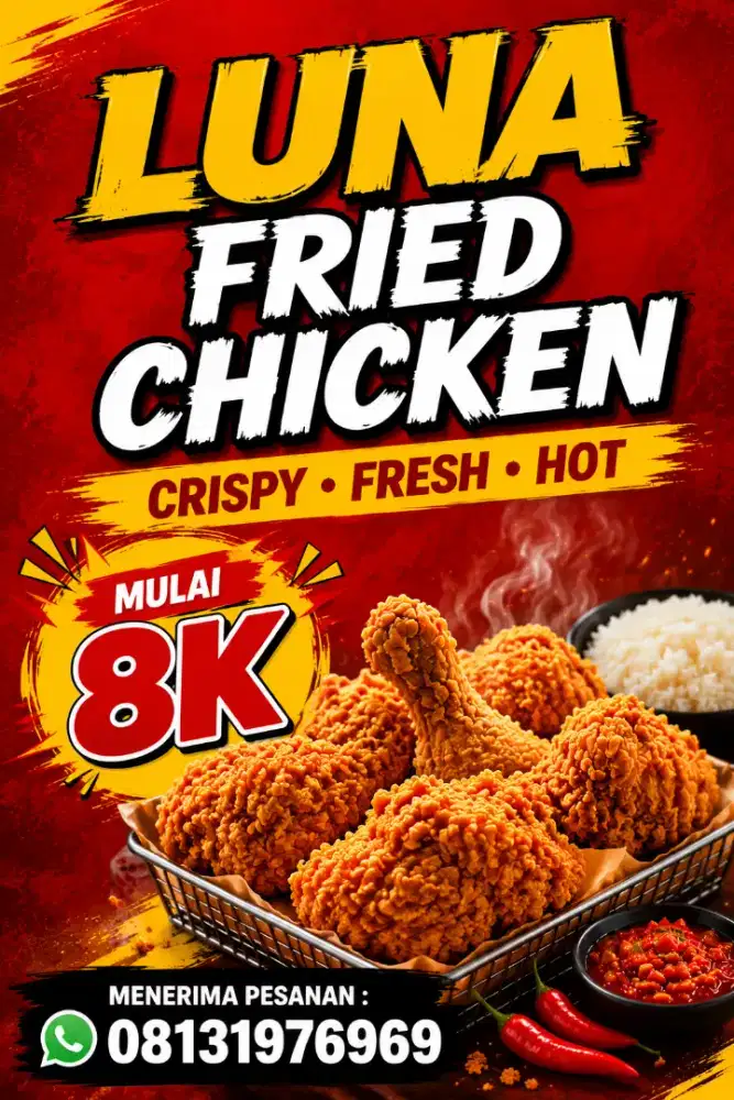 Penjaga stand fried chicken