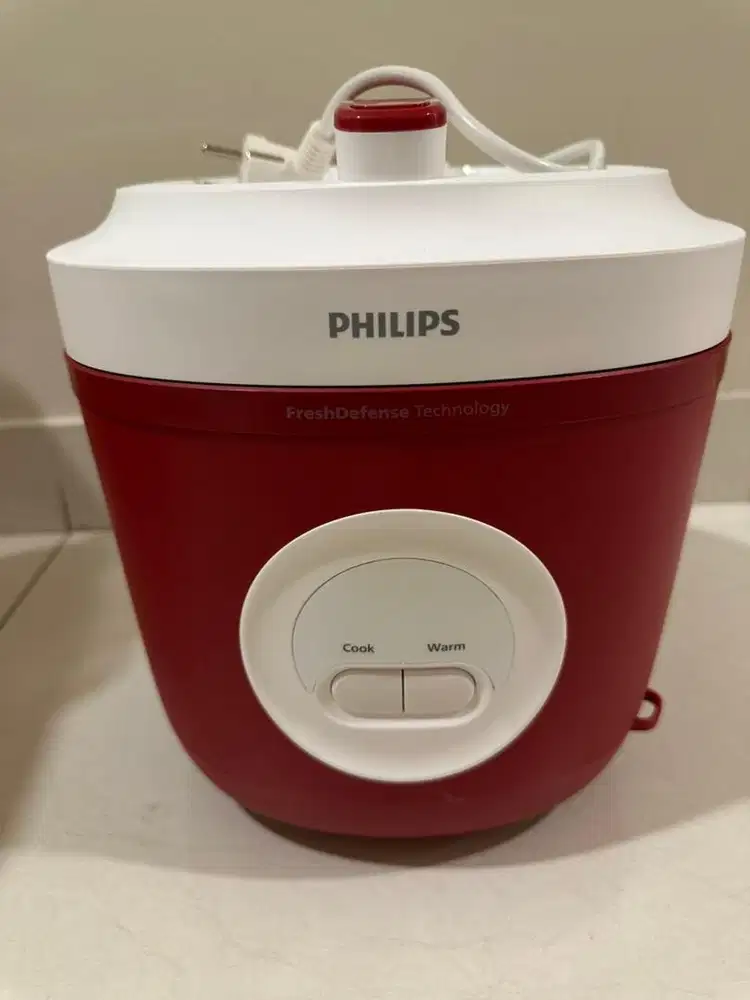 Philips Rice Cooker 3000 Series HD3210/30 1.8L Red + Box