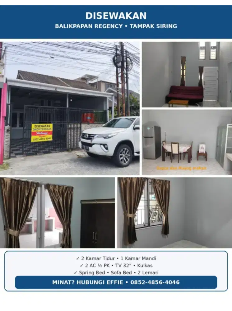 Rumah siap Huni di sewakan