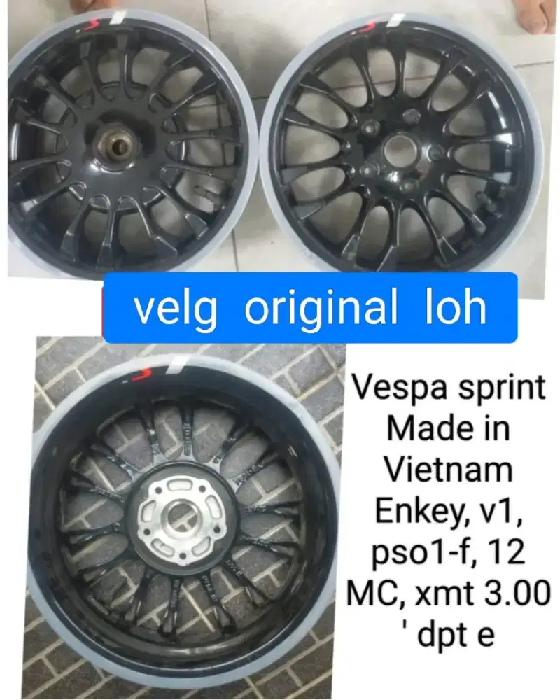 Velg vespa spin kondisi 99%
