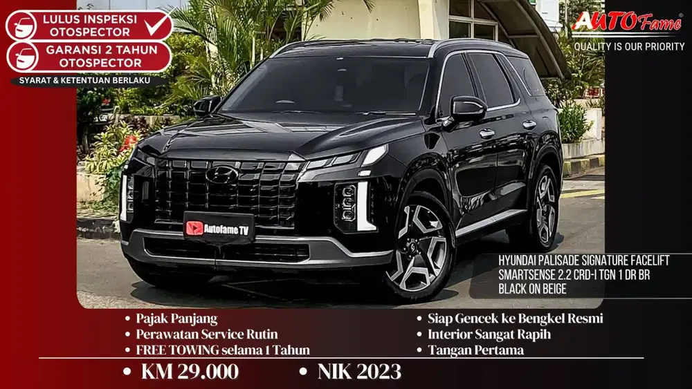 Hyundai Palisade Signature Facelift SmartSense 2.2 CRD-i NIK 2023