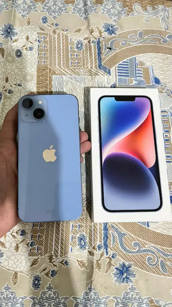 JUAL IPHONE 128GB IBOX DEEP BLUE