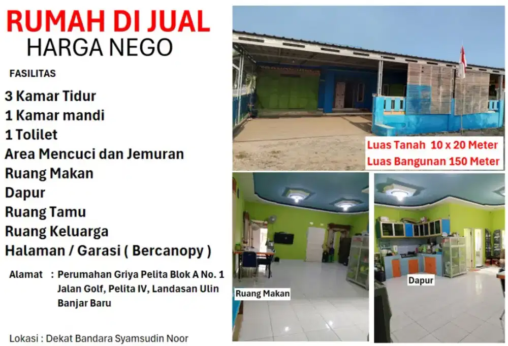 Di Jual Rumah dekat Bandara