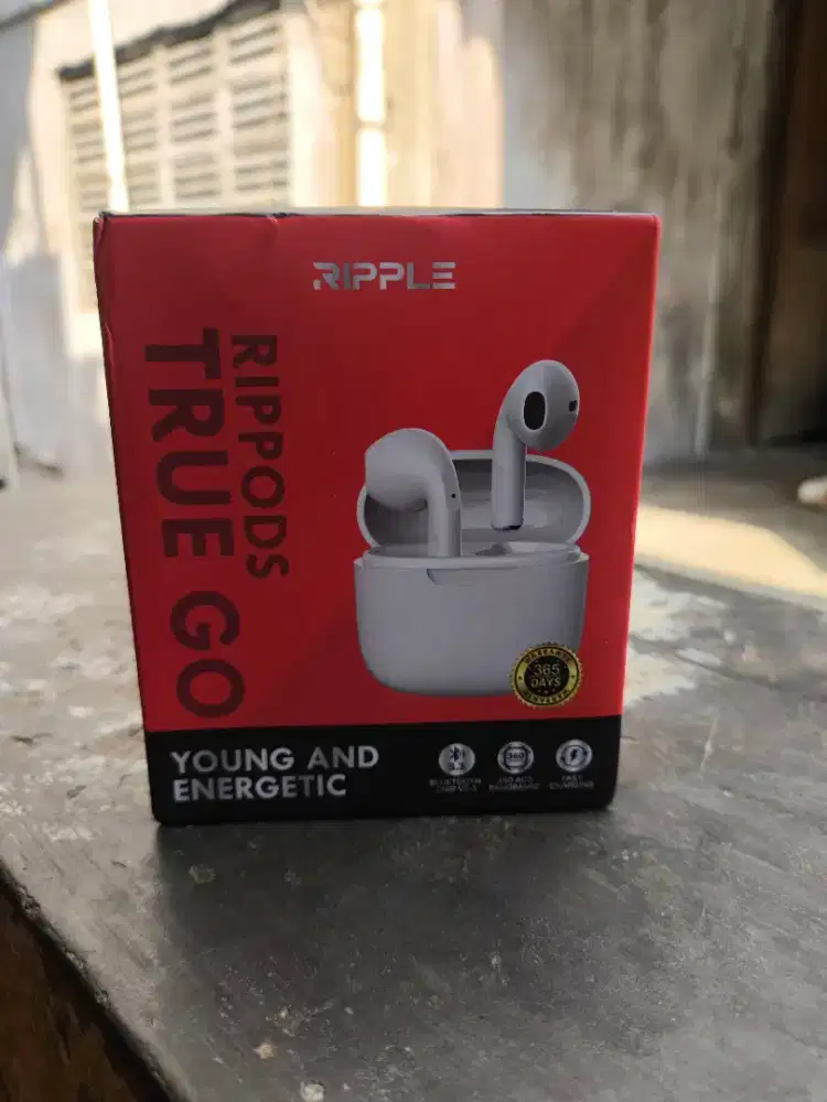 Headset Bluetooth Ripple Original Baru Segel Bass Mantab
