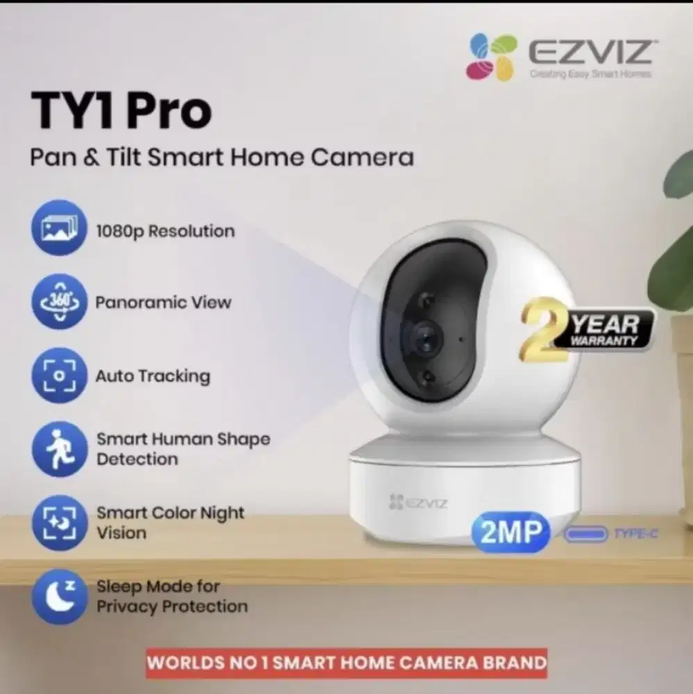 Camera cctv ezviz ty 1pro  4mp 2K