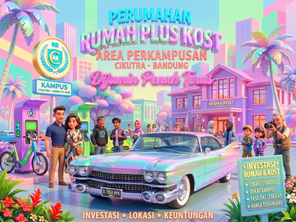 JUAL RUMAH + KOST DI CIKUTRA, JL. PAHLAWAN, SUCI, BANDUNG KOTA.