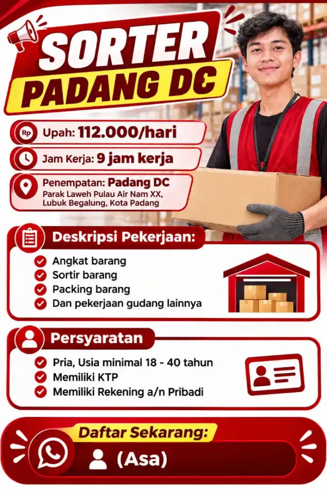SORTER GUDANG PADANG DC