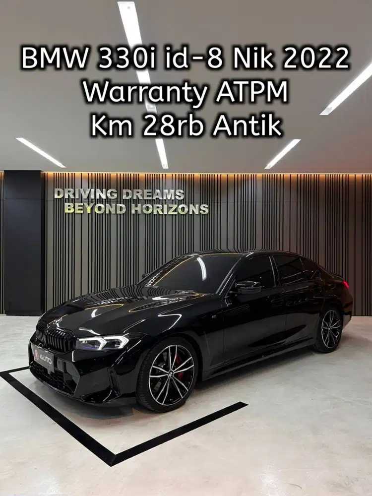 Bmw 330i M-Sport id8 2023 Hitam Km28rb B1208JAA Nik 2022