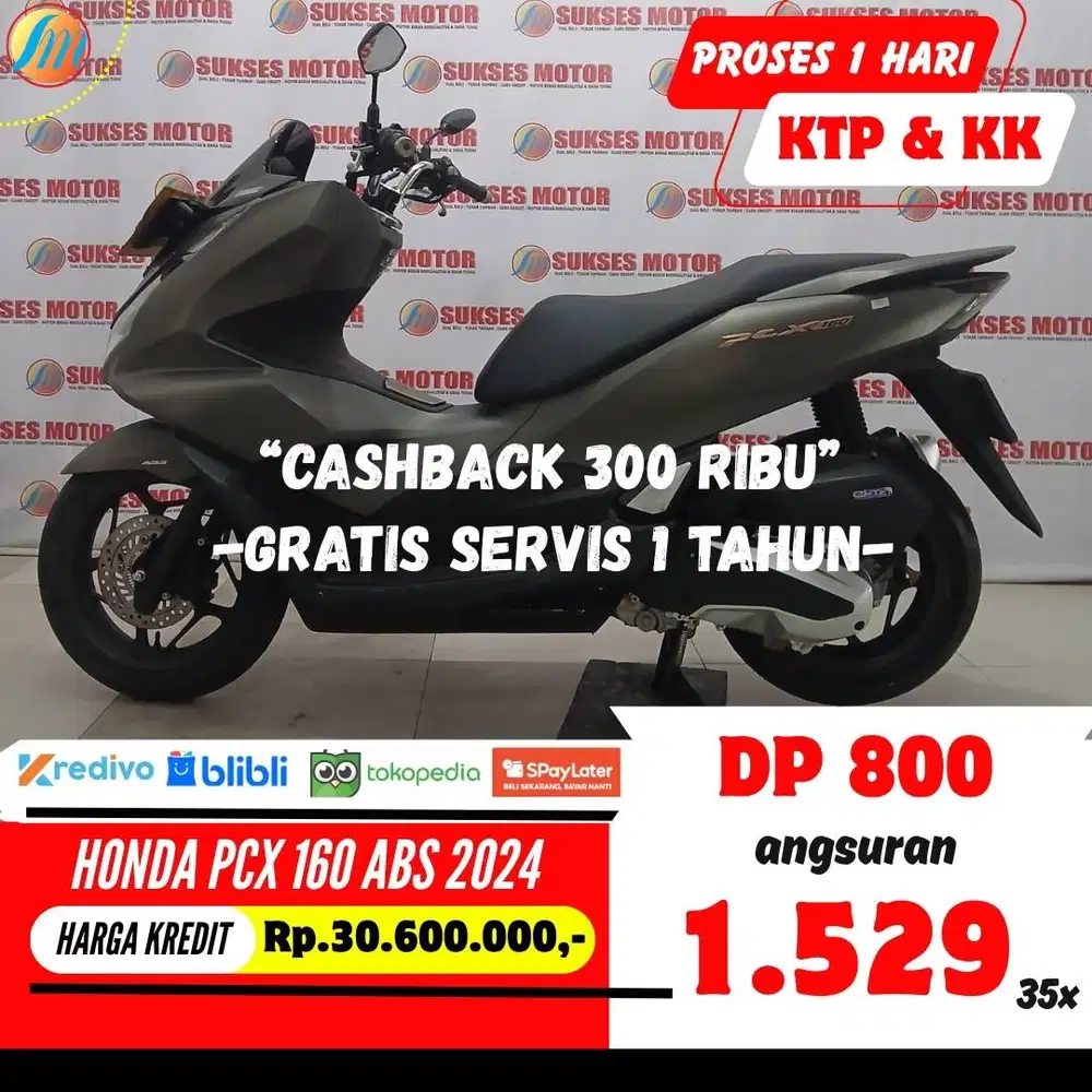 HONDA PCX 160 ABS 2024 KREDIT DP 800RIBU ANGSURAN TERJANGKAU PAJAK ON