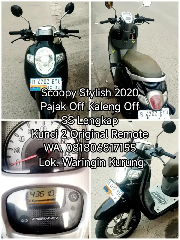 Honda Scoopy 2020 ss lengkap mulus
