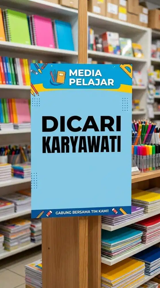 dicari karyawati untuk toko atk fotocopy media pelajar