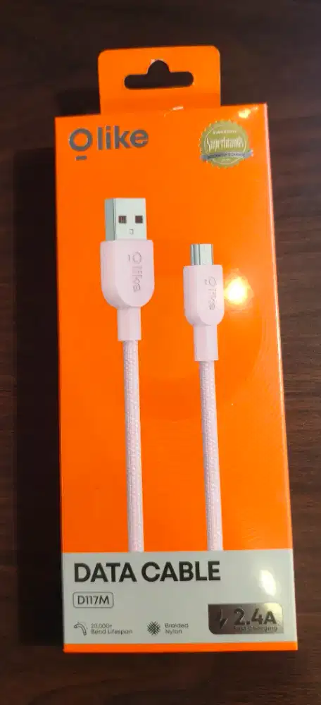 OLIKE D117M Kabel Data Micro USB 2.4A - Pink
