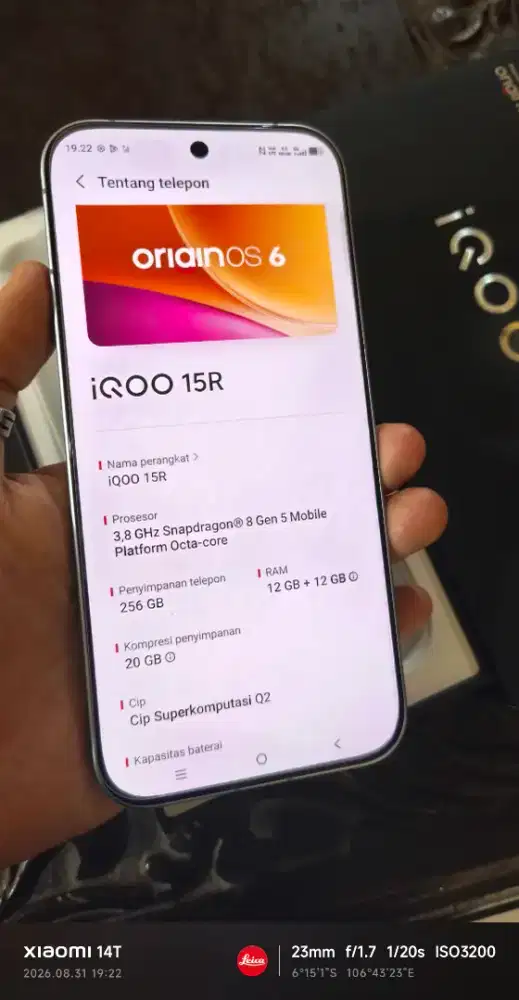 IQOO 15R 12/256 fullset grs setahun