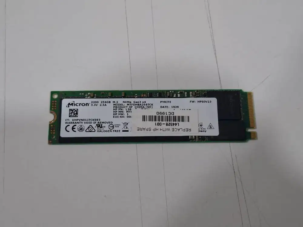 SSD Micron 2200 256GB M.2 NVMe PCIe Gen3 x4