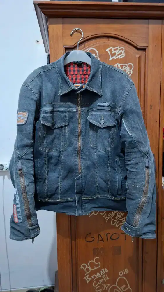 Jaket Protector Denim Contin Metropole - Black