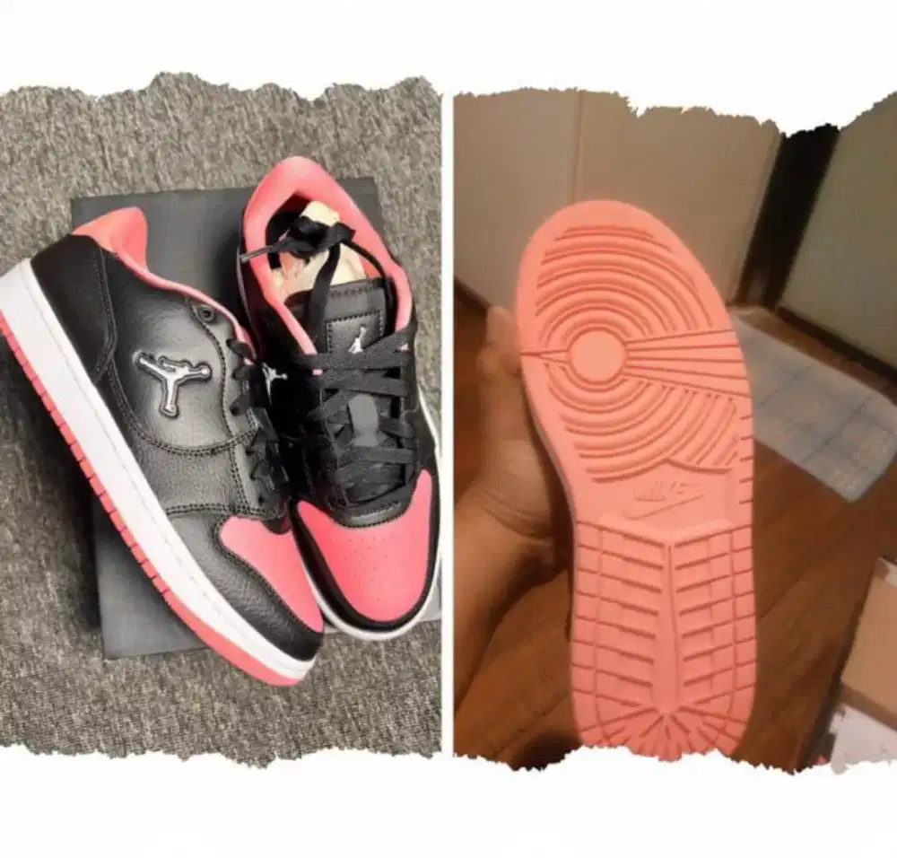 (HARGA BISA NEGO) JORDAN court connect low(GS)size 40 black-pink glaze