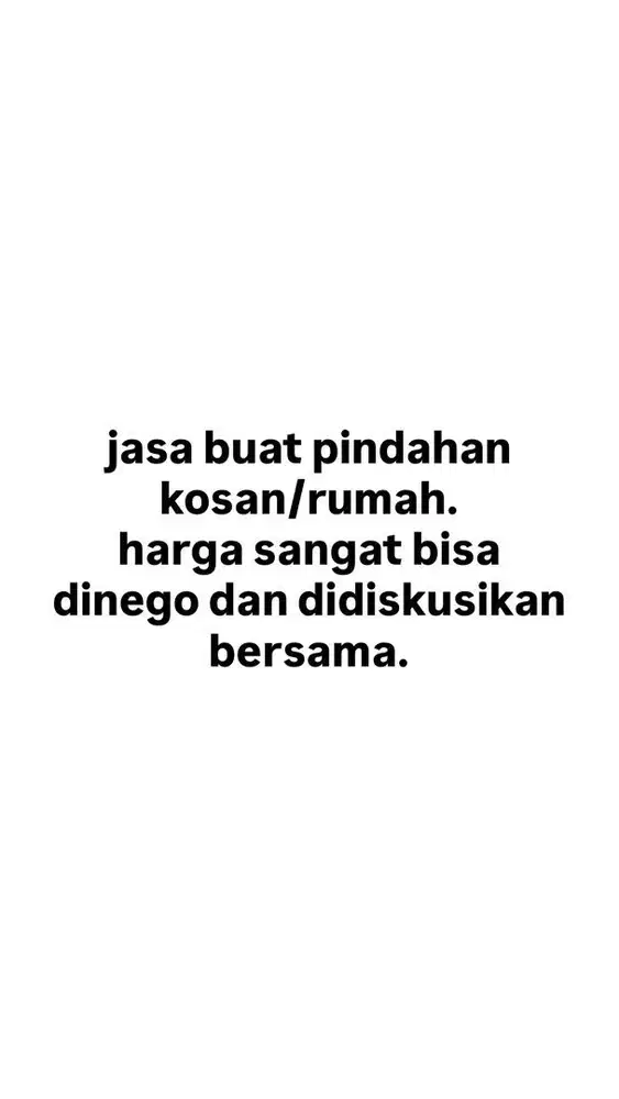 Buka Jasa Untuk Pindahan