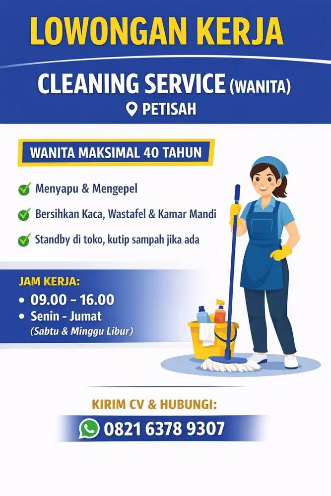 Lowongan kerja cleaning service