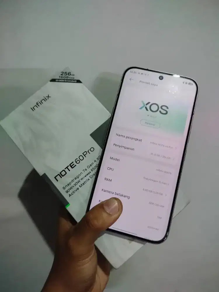 Infinix Note 60 Pro 5g 8/256 Gb, Fullset Ori, Baru 2 Bulan