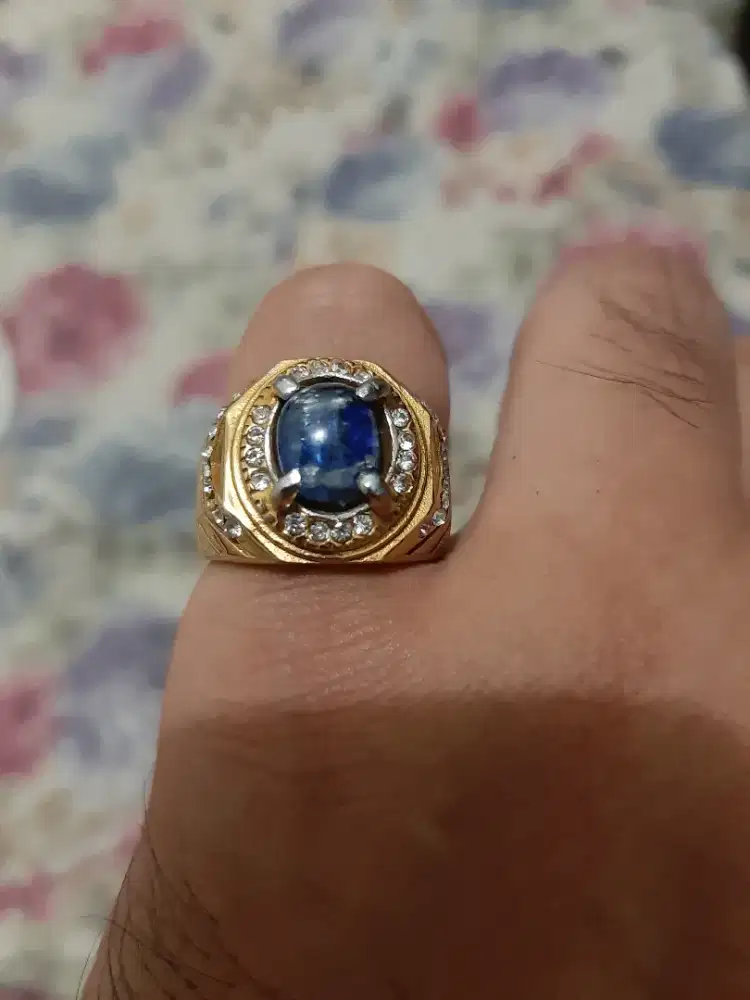 Cincin batu blue safir