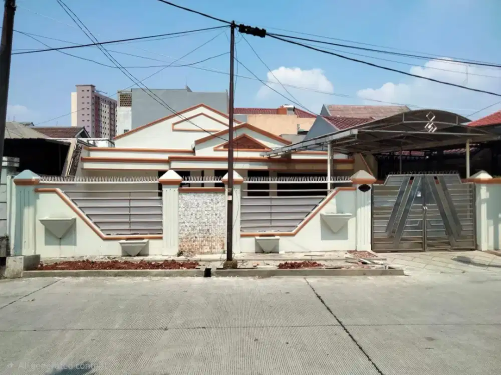 #0183 DIJUAL RUMAH BESAR SUDAH RENOVASI PINGGIR JALAN DI CAKUNG