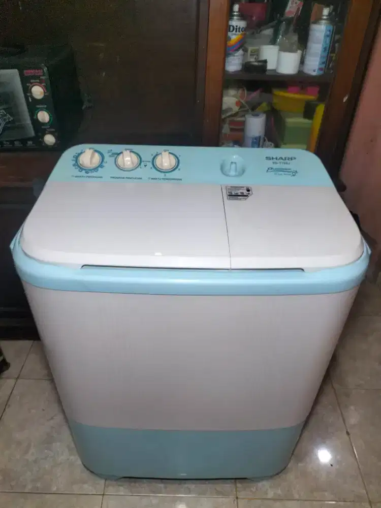 Mesin cuci 2tabung Sharp 7kg normal type ES-T79SJ Bekasi Utara Rp 550
