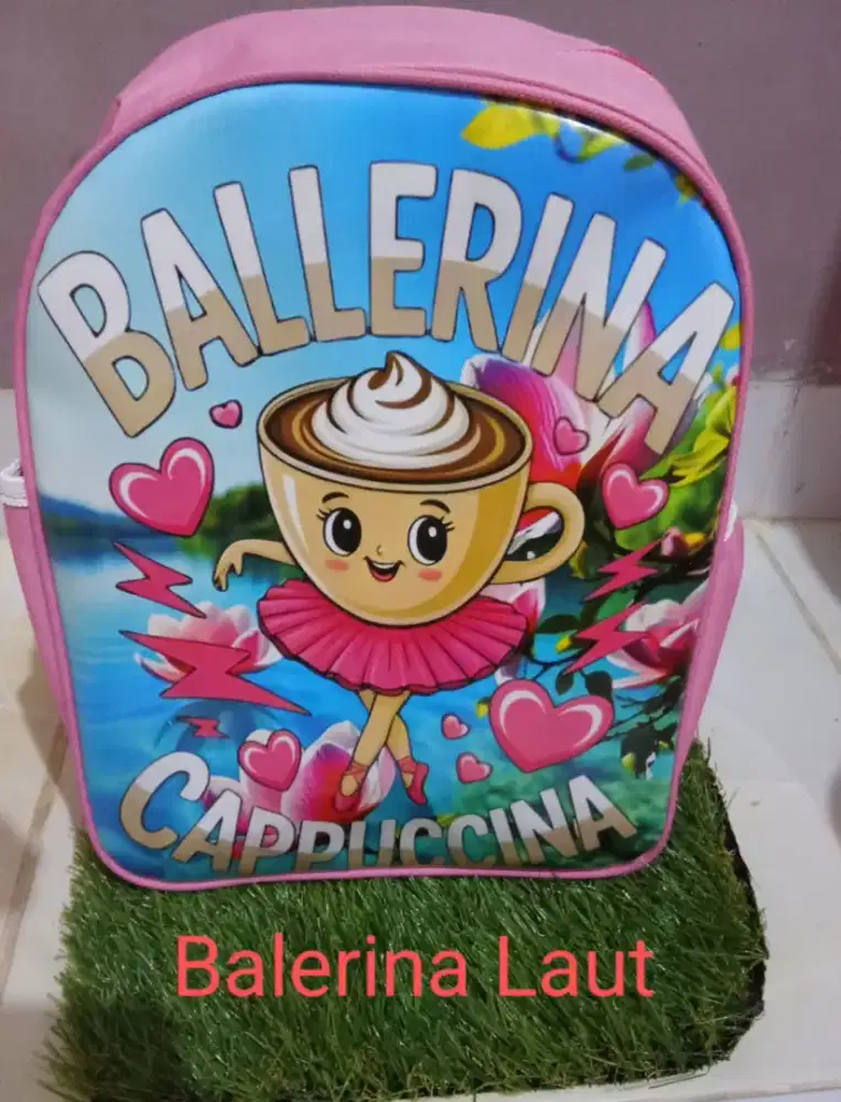 Tas Ransel anak cw Tk/paud motif ballerina laut