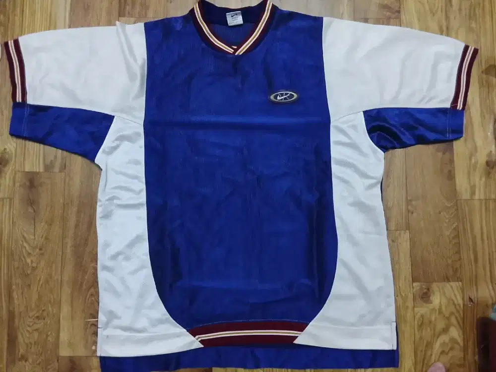 Nike Vintage 90s Ribbed Mesh Baseball/Jersey V-Neck ORIGINAL!