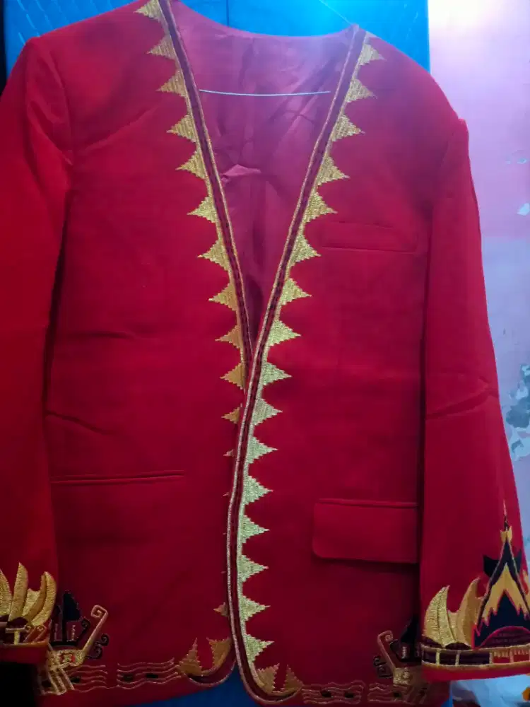 Baju tapis couple wrna merah