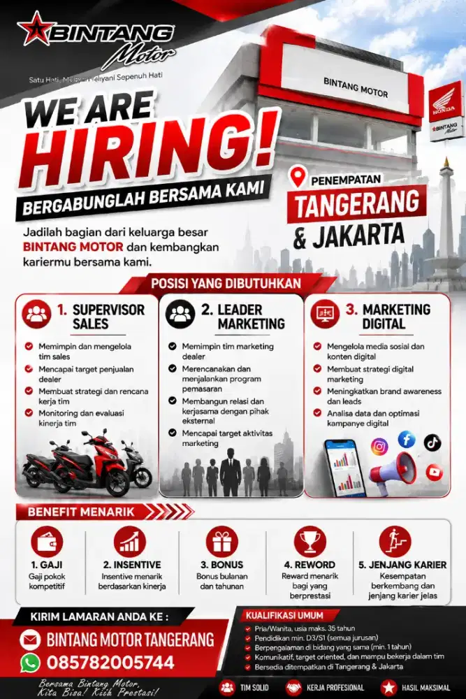 Dibutuhkan leader dan marketing untuk motor honda