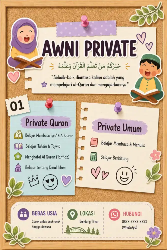 Guru private, Ngaji & Calistung