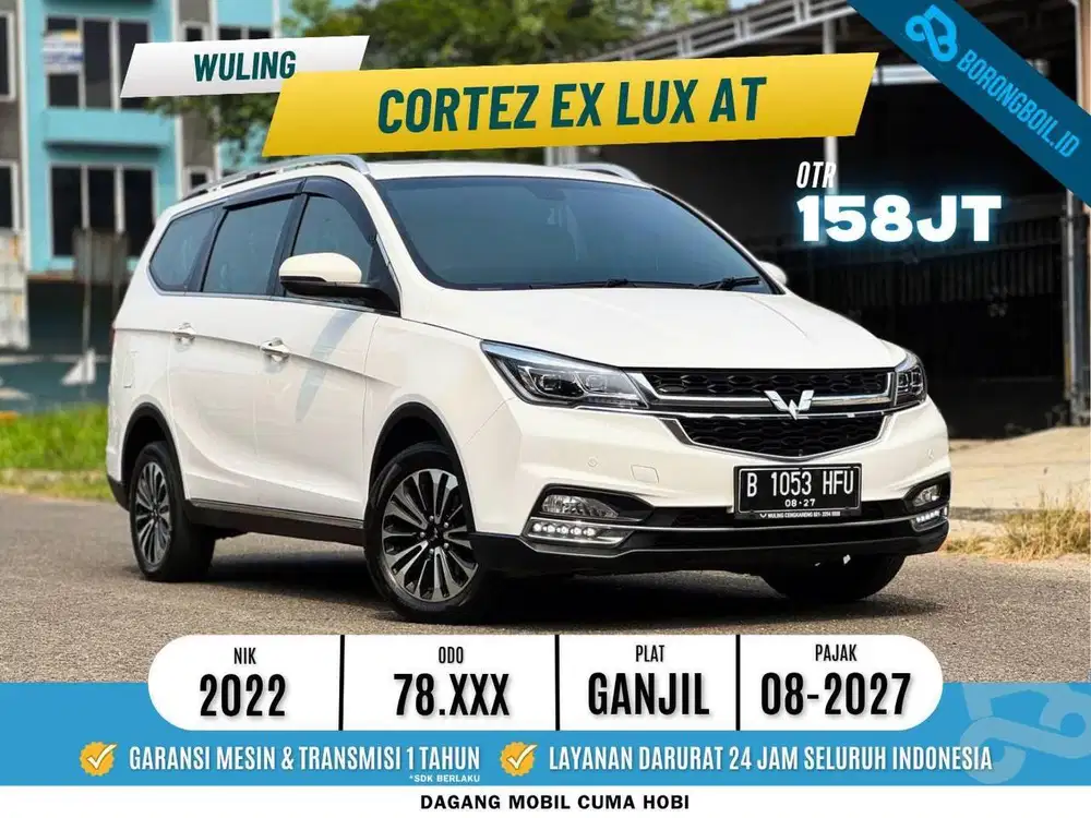 PAJAK PANJANG WULING CORTEZ EX LUX SUNROOF 2022 PUTIH TGN PERTAMA