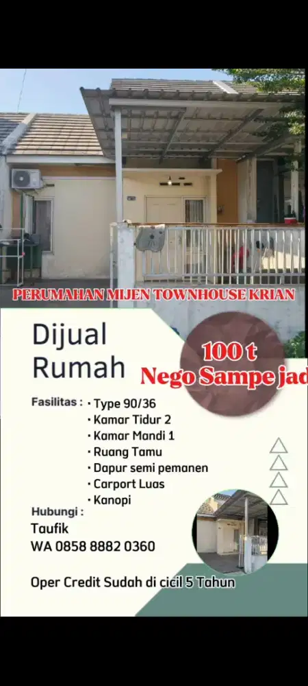 Jual Rumah Second