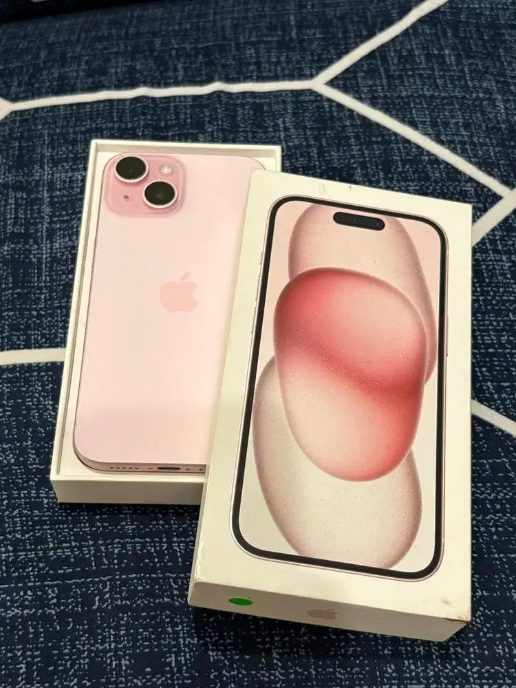 Iphone 15 basic 128gb warna pink
