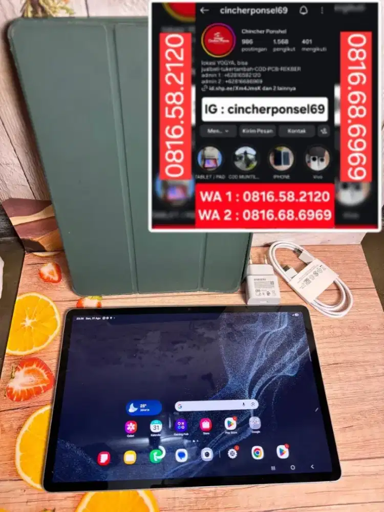 Jual TAB samsung tab S8 PLUS 5g 8/256 istimewa bisa pakai sim