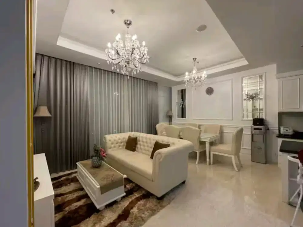 Disewakan Apartemen Voila 2BR LT 25 Private Lift Full Furnish Mewah Minimalis Ciputra World Surabaya Barat
