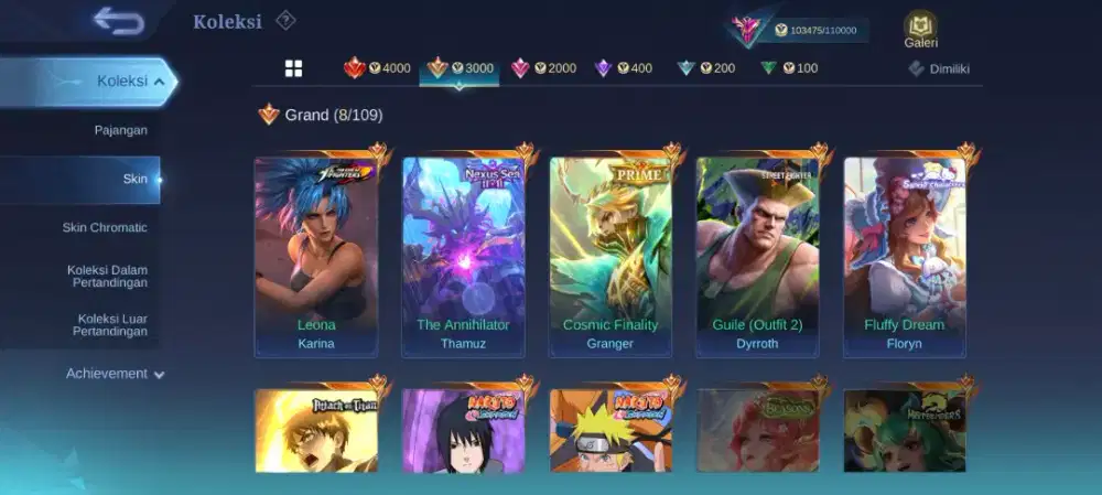 Jual akun Mobile legend