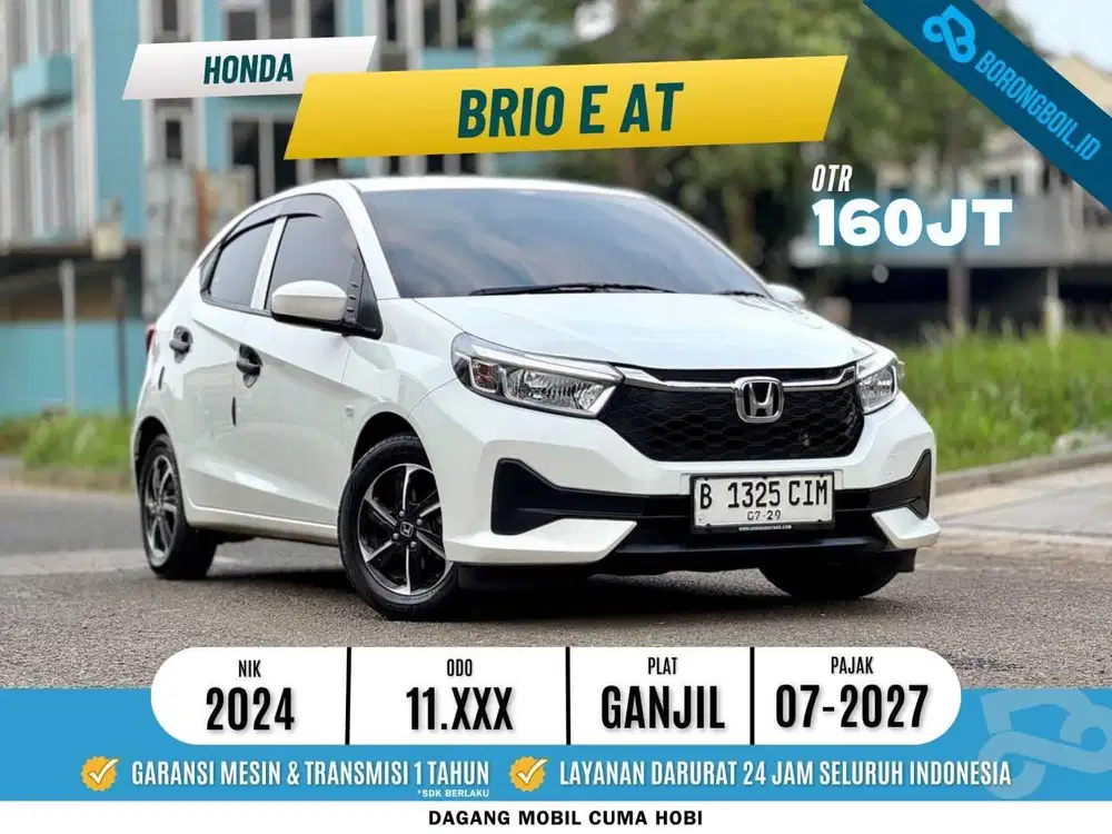 KM11rb HONDA BRIO E CVT 2024 PUTIH LIKE NEW ISTIMEWA