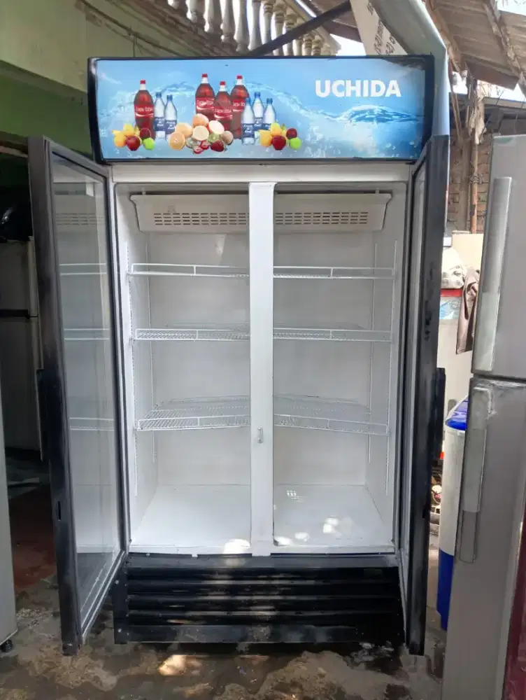 Showcase 2 Pintu Original Segel Super Dingin Nyees